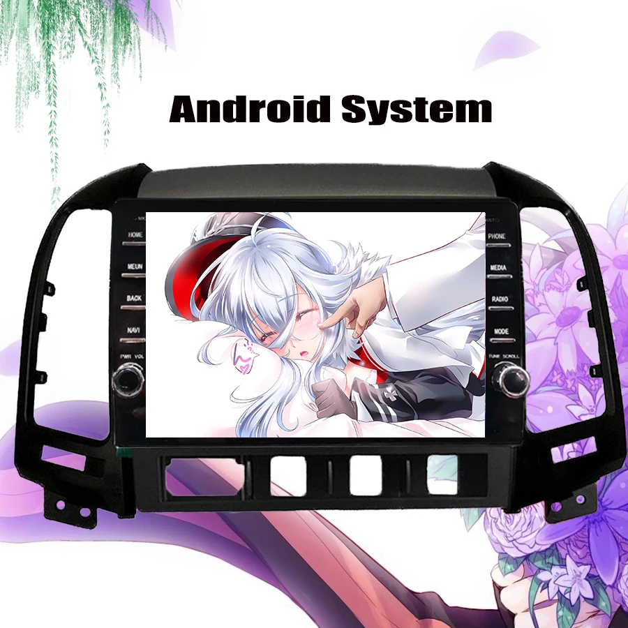 Android 9,0 2 din автомобильный dvd мультимедийный плеер для hyundai Santa Fe 2005-2012 gps навигация автомобильный магнитофон 4+ 64G головное устройство