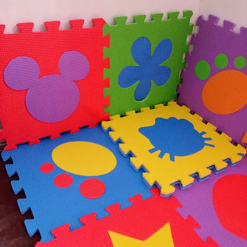 12PCS Pack Foam Puzzle Mats EVA Flooring Mat Star Flower Animal Figures