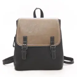 Высокое качество из искусственной кожи Винтаж Для женщин подростковый рюкзак для девочек школьная сумка Mochila женский рюкзак