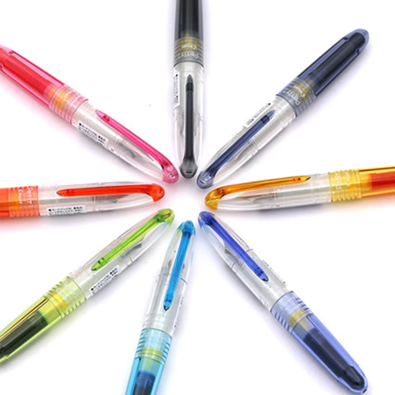 2 шт./лот, Маленькая прозрачная мини-ручка, kawaii SPN-20, Petit1, цветная, розовая, синяя, зеленая, для студентов, ручная, милая, японская, оригинальная