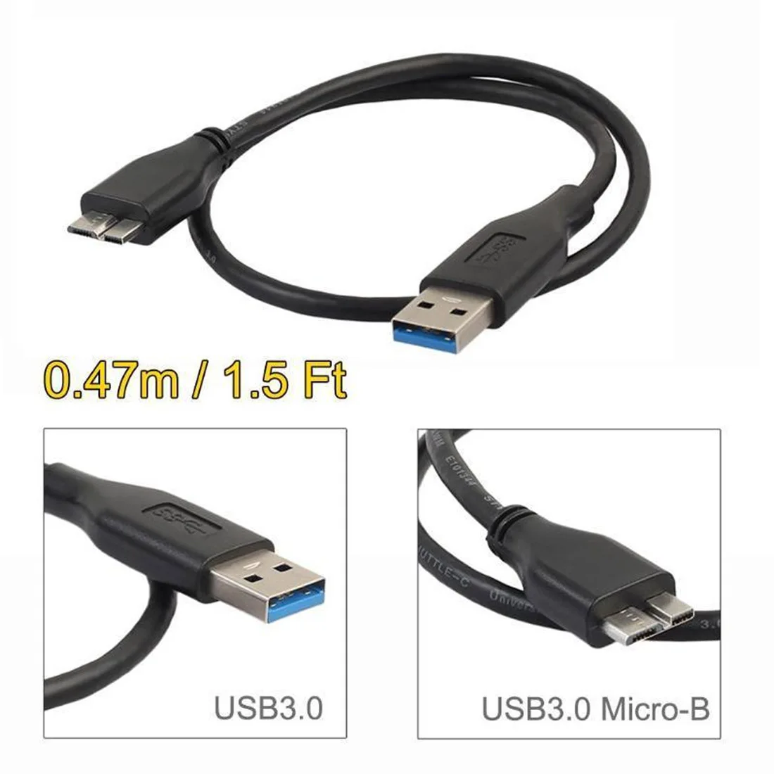 USB 3,0 кабель HDD Прямая поставка Супер Скоростной USB 3,0 Macho A Micro B кабель Para Disco Duro Externo HDD