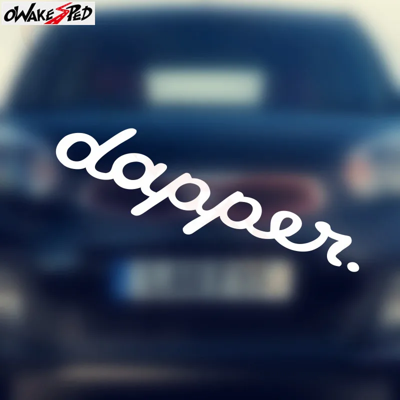 

45cm Dapper Letters Vinyl Decals Car Front Rear Windshield Decor Sticker Reflective Decals For Volkswagen Ford KIA Peugeot