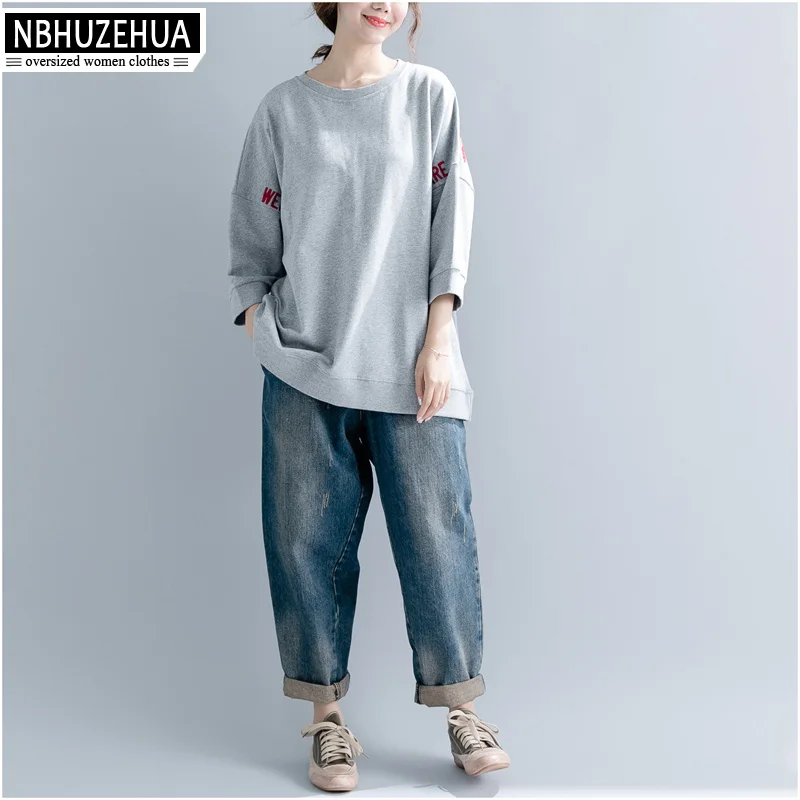 Женская футболка с цветочной вышивкой NBHUZEHUA F33 хлопковая Повседневная большого