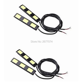 

9W/set DC12V white 3COB*2 led led light led lamp light Daytime running lights cold white fog lamps waterproof 2 pairs JTCL059-ly