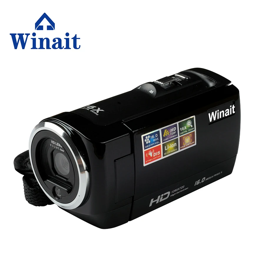 Winait 16Mp Цифровая видеокамера DV-C6 2," TFT lcd дисплей 720P HD DVR 16X цифровой зум лицо и улыбка обнаружения