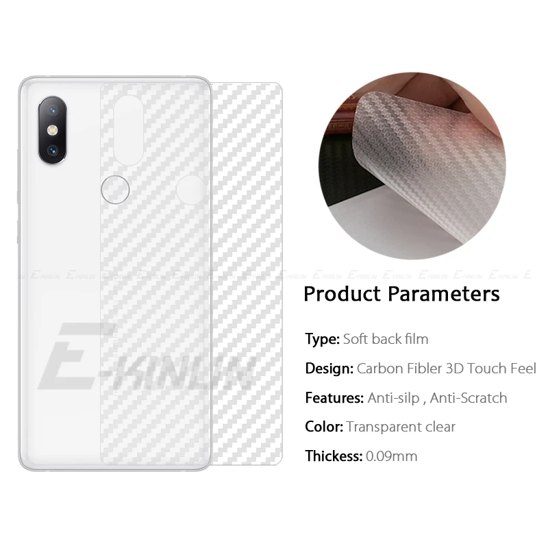 Задняя крышка из углеродного волокна Защитная пленка для Xiaomi Mi Max Mix 3 2S 8 Pro SE A3 A2 Lite