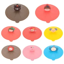 1 шт. силиконовые крышки для крышек герметичные животное панда из мультфильма слон шаблон крышка для кофейной чашки крышка