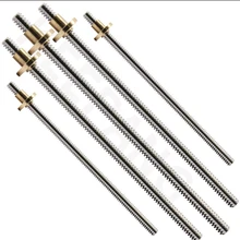 T8 Lead Screw OD 8mm Pitch 2mm Lead 2mm 100mm 150mm 200mm 250mm 300mm 330mm 350mm 400mm 500mm with Brass Nut for Reprap 3D Print T8 Lead Screw OD 8mm Pitch 2mm Lead 2mm 100mm 150mm 200mm 250mm 300mm 330mm 350mm 400mm 500mm with Brass Nut for Reprap 3D Print