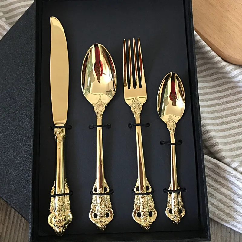 Gold dinnerware set