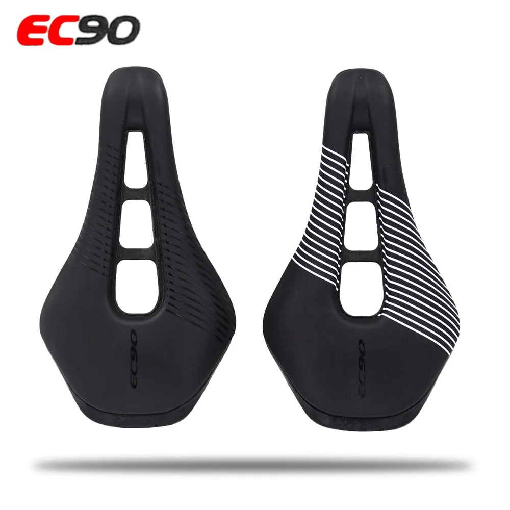 

EC90 Road Bicycle saddle Steel Rails Soft PU Leather Cycling Seat comfortable Breathable Mountain Bike damping RRO MTB Saddle