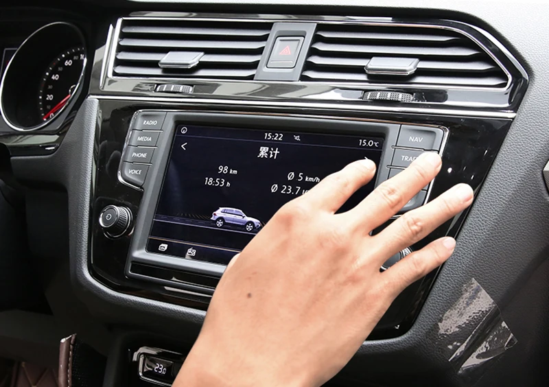 Buendeer 8 дюймов Автомобильная gps навигация Закаленное стекло пленка для Volkswagen VW Tiguan L Автомобильная центральная консоль защита экрана