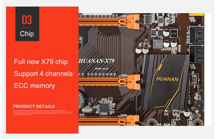 Материнская плата HUANANZHI X79 LGA 2011 ATX USB3.0 SATA3 PCI-E NVME M.2 поддержка 4*16G REG ECC память и процессор Xeon E5