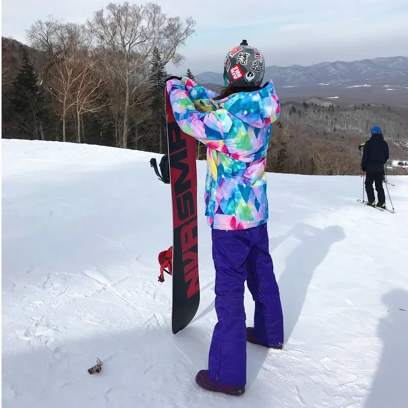 Genuine Women's Ski Suit Winter Skiing Jacket Snowboard Snowboarding Sets Breathable Windproof Waterproof Keep Warm Equip | Спорт и