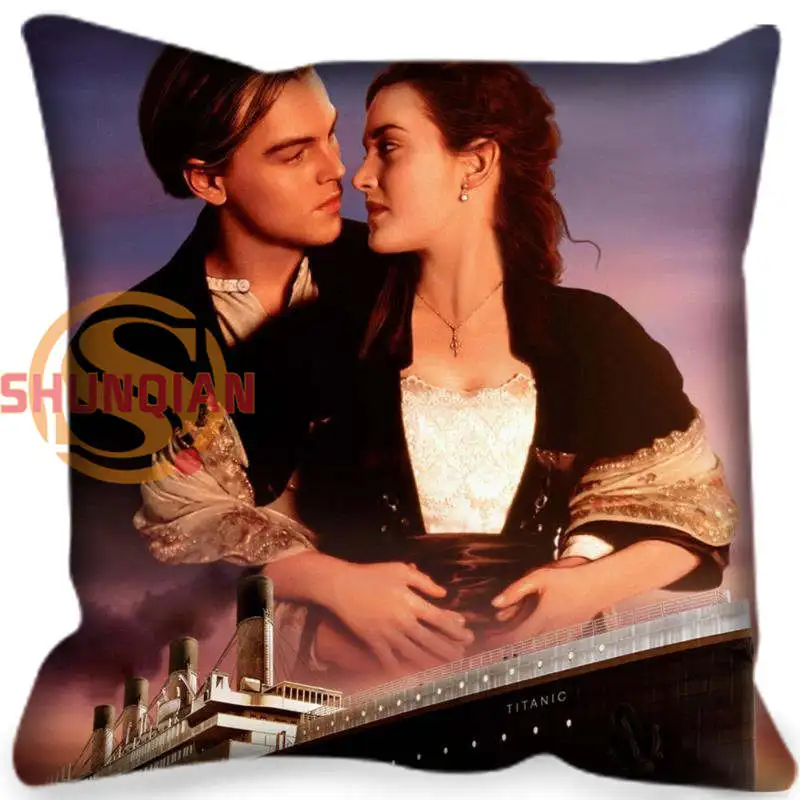 

Hot Custom Titanic Pillow Case zipper Free Shipping 35x35cm 40x40cm 45x45cm 60x60cm two sides pillowcase Custom your image