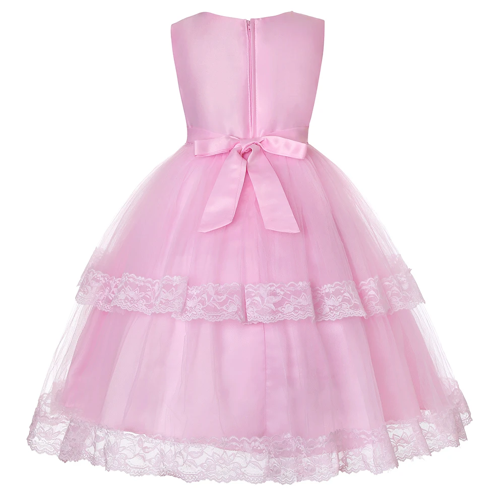 Teen Lace Flower Girls Dresses 2018 Tule Princess Formal Child Wedding Evening Clothing Party Pageant Dress For Kids Prom Gown (4)