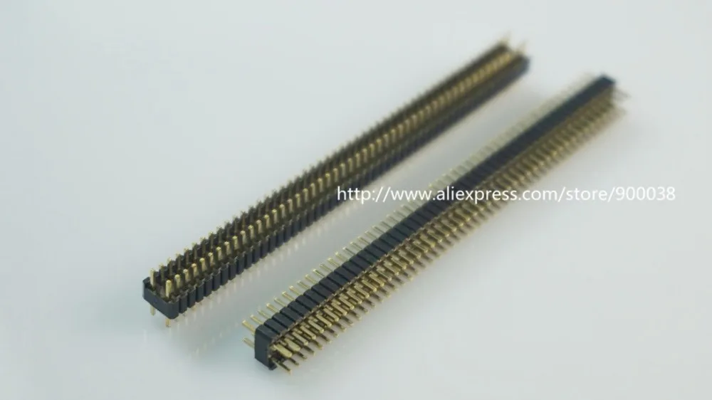 5 pcs 1.27x2.54 mm 2x50 P 100 pin 1.27mm Pitch Pin Header Male dual row space 2.54mm straight gold flash Rohs Reach 10 pcs 2x10 p 20 pin 1 27 mm male header dual row straight pcb smt male pin headers rohs lead free