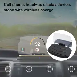 ЛЕГКИЙ дисплей мобильного телефона Автомобильный держатель Беспроводное зарядное устройство лобовое стекло проектор автомобильные