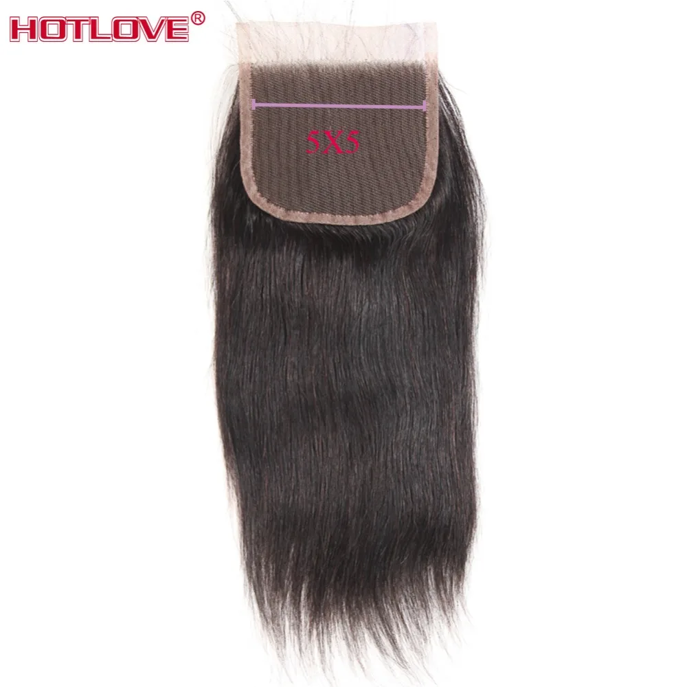 5x5 Lace Closure Brazilian Straight Hair Closure Hotlove ...