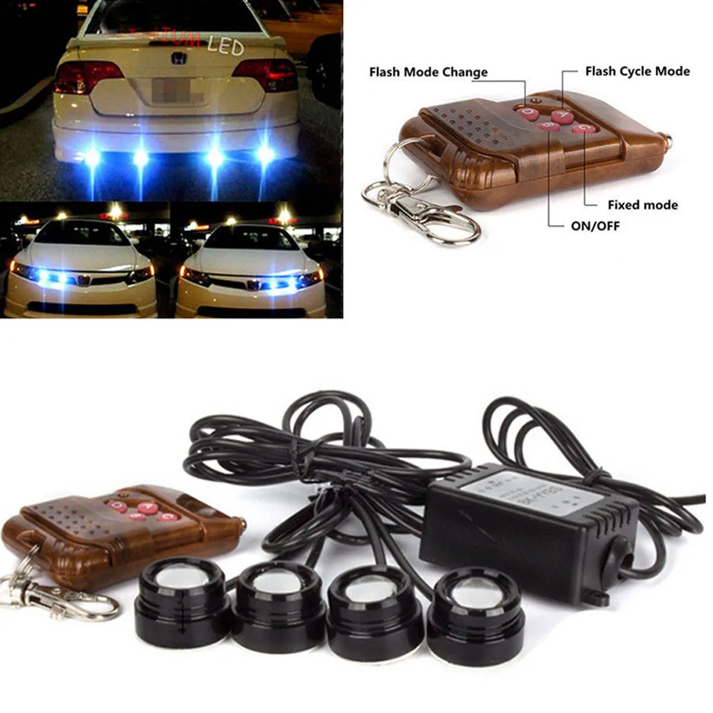 Buy 4 in 1 12V LED Car Emergency Strobe Lights DRL