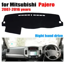 RKAC приборной панели автомобиля охватывает мат для Mitsubishi Pajero 2007 до 2016 правым пользовательские dashmat автомобиля Даш pad Авто аксессуары
