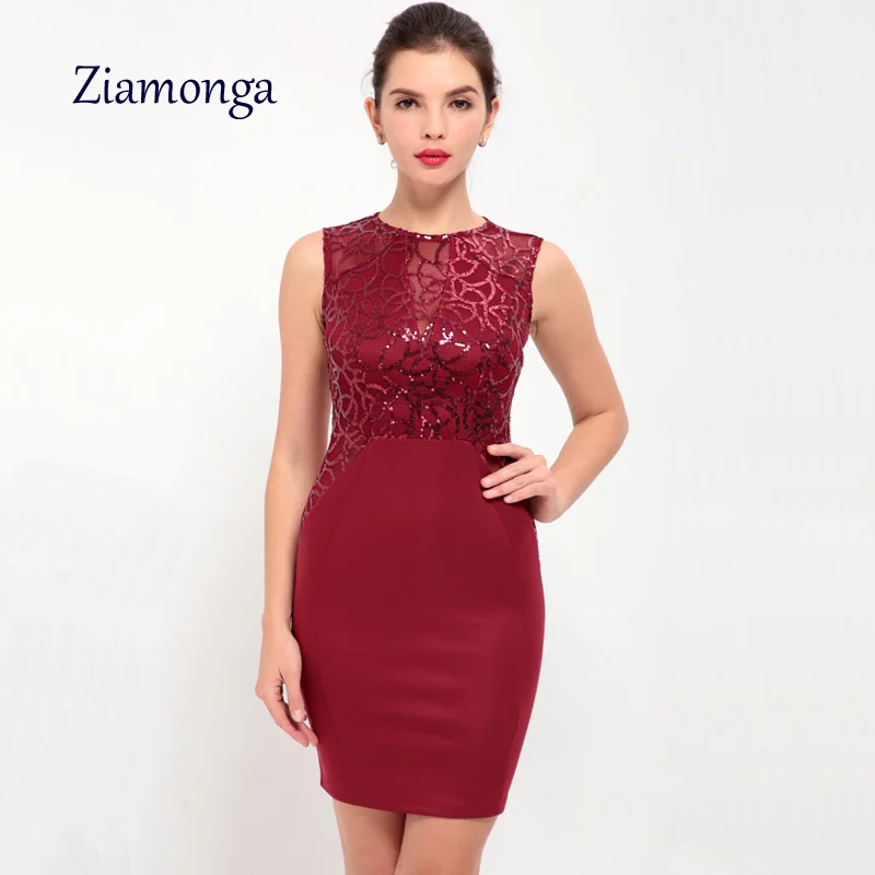 Ziamonga Women Runway Summer Bodycon Dress 2017 Fashion Embroidery Sequin Casual Dress Novelty