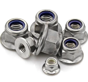 

M4 M5 M6 M8 Nylon Insert Jam Lock Nuts Hex Flange Nut Locknut Inlay Washers (LRY) Qty 10