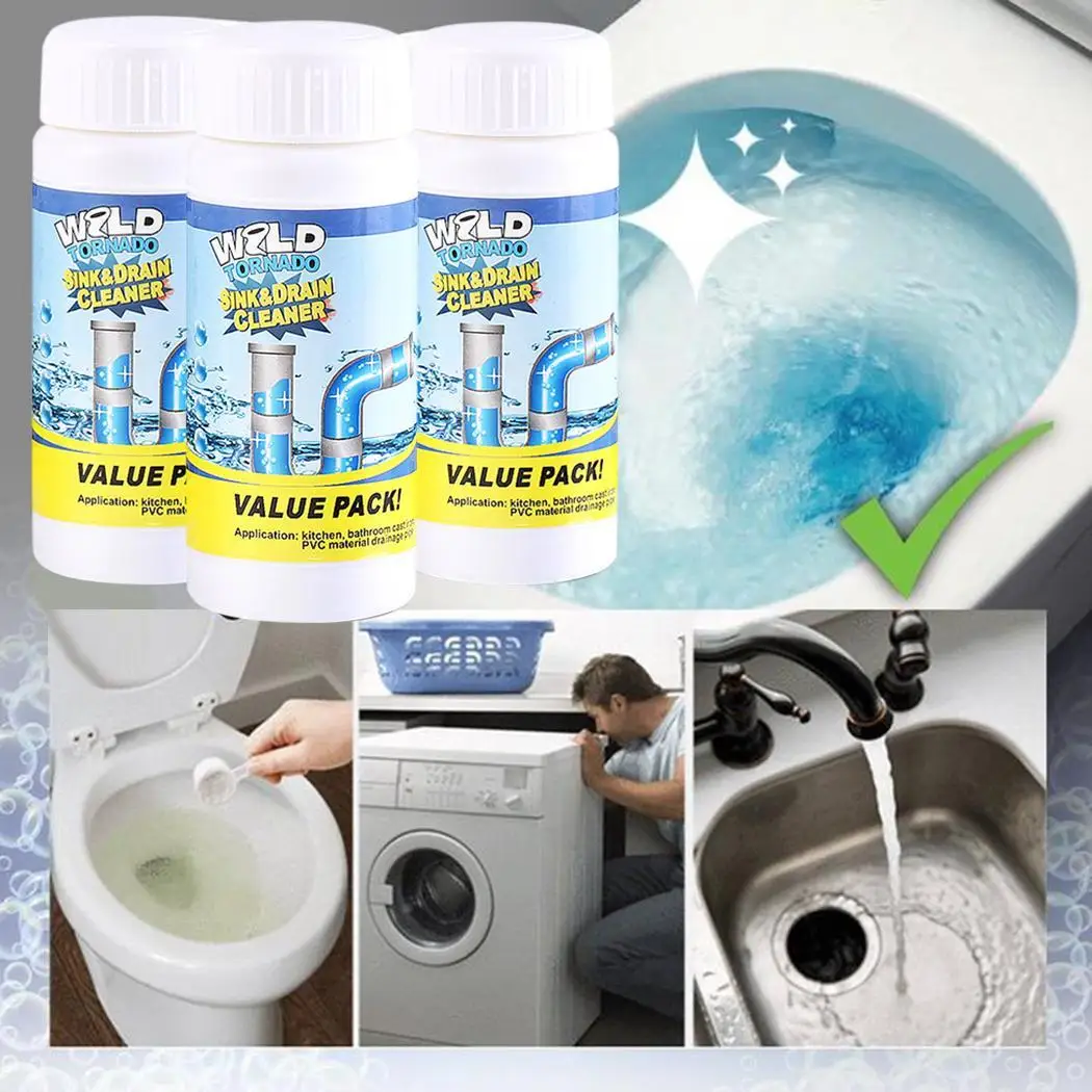 

Kitchen Sewer Bathroom Toilet Blockage Strong White 110g Pipe Dredge Agent