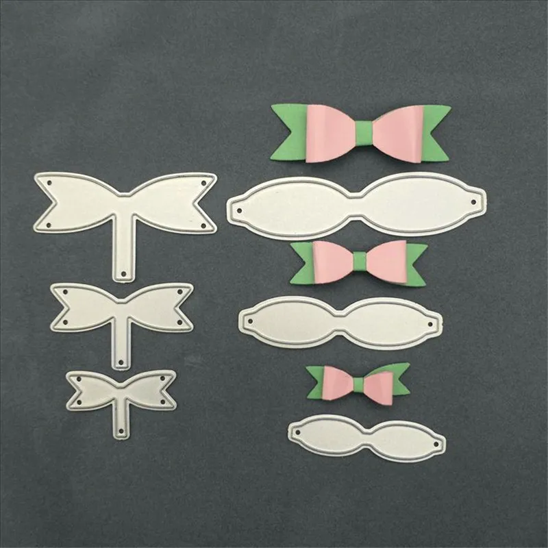 

NEW 6Pcs/lot Bowknot Bows Metal Cutting Dies Stencils Ribbon DIY Scrapbooking Die Cuts Greeting Card Decor Embossing Folder Cut