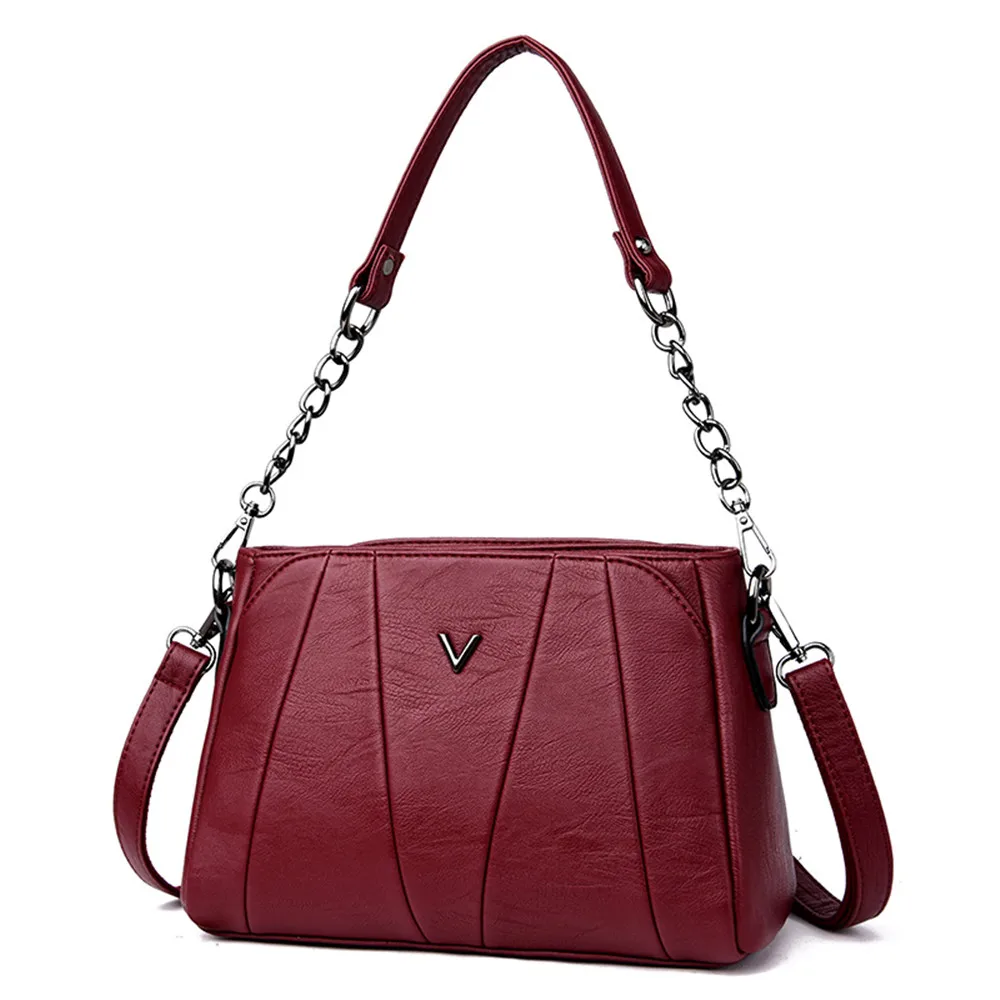 2019 3-في-1 حقائب جلدية Crossbody حقائب للنساء حقيبة ساع الإناث حقيبة يد أكياس Crossbody للنساء كيس فام