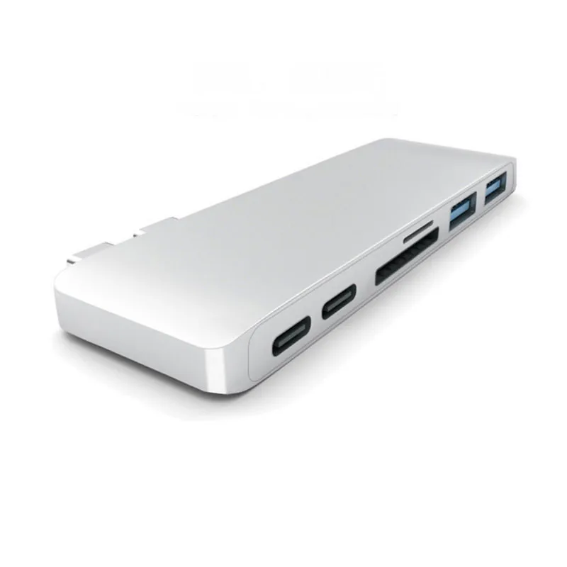 USB C концентратор для Macbook Pro 13 type C концентратор адаптер для ноутбука Dual type C To Thunderbolt 3 USB 3,0 устройство для чтения карт SD TF многофункциональный концентратор