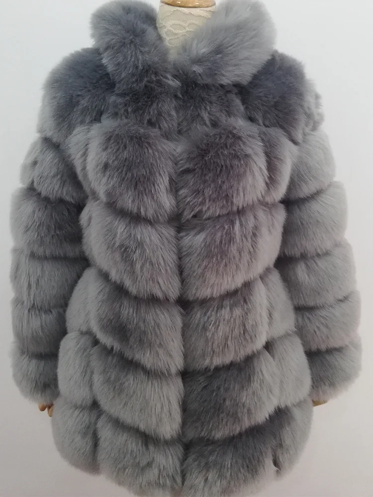 Длинное пальто из искусственного меха с капюшоном, Зимняя Толстая куртка, Новая женская Лоскутная Верхняя одежда из искусственного меха лисы для женщин, пальто из искусственного меха