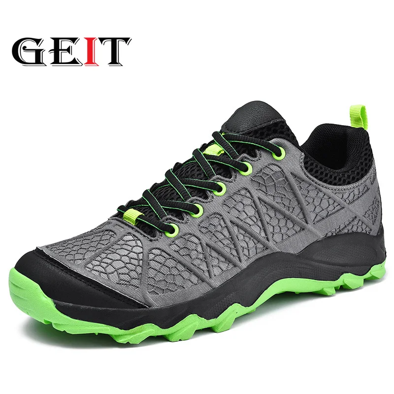 

New Mesh Men Hiking Shoes Lac-up Men Shoes Lightweight Comfortable Breathable Men Flats Outdoor Sneakers Tenis Feminino Zapatos