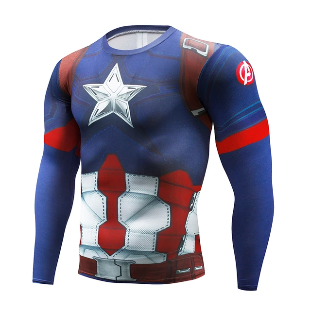 Best Offers 2018 New Cycling Fitness Base Layer Compression Shirt Men Anime Bodybuilding Long Sleeve Crossfit 3D Captain America Gym Jersey Best Offers 2018 New Cycling Fitness Base Layer Compression Shirt Men Anime Bodybuilding Long Sleeve Crossfit 3D Captain America Gym Jersey