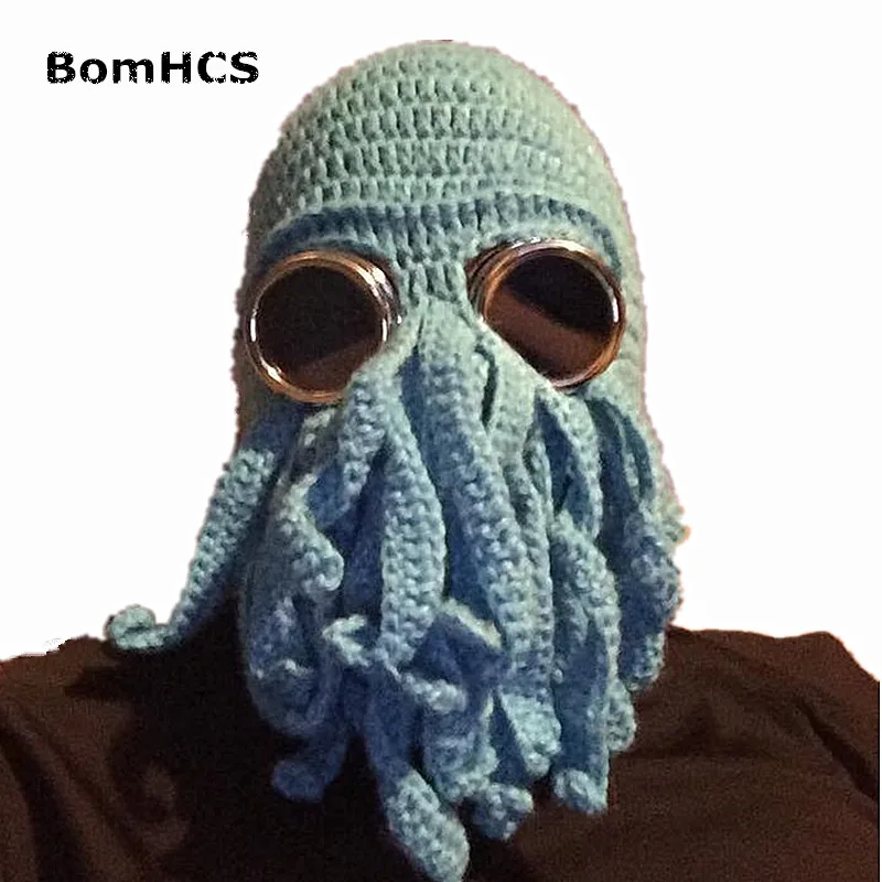 Вязаная шапка BomHCS Cthulhu шляпа бини с козырьком от осьминога Пиратская шапка|masking