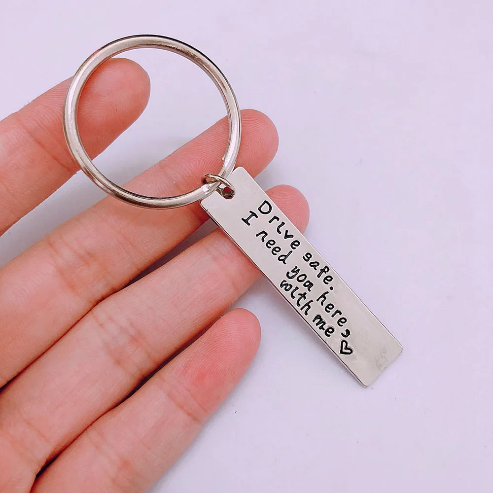 

Drive Safe Handsome I Love You Trucker Keychain Keyring Gift For boy friend Couples