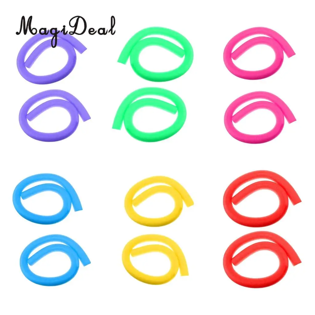 MagiDeal High Quality 2 Pieces Kids Adult Swimming Pool Noodle Hollow Solid Foam Swim Float 6 Colors