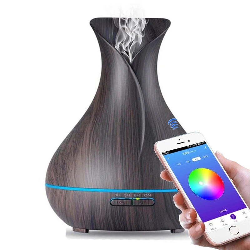 

550ML Essential Oil Aromatherapy Diffuser With APP Remote Control Aroma Diffuser LED Lights For Home Ultrasonic Air Humidifier