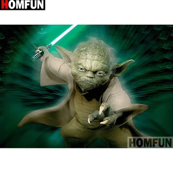 

HOMFUN Full Square/Round Drill 5D DIY Diamond Painting "Cartoon alien" 3D Embroidery Cross Stitch 5D Home Decor A13355