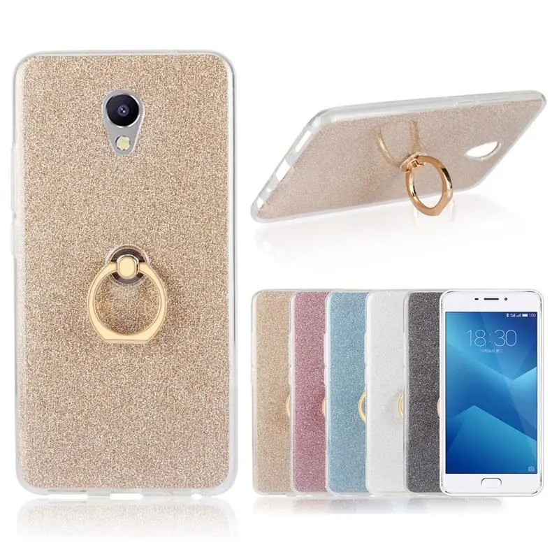 XSKEMP Bling Soft TPU Back Cover For Meizu Meilan Max 3 5 E Note 2 Pro 6 7 Plus A5 P2 MX5 MX6 Ring Holder Stand Case Shell |