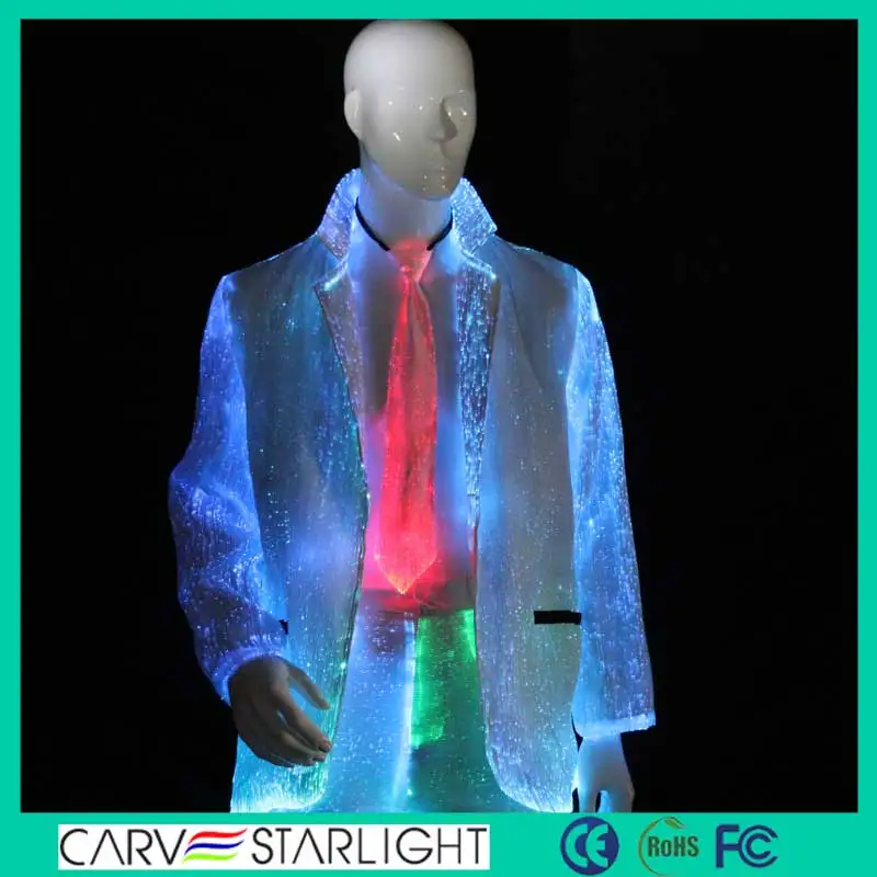 2015 Autumn New Fiber Optic Led Men's Suit illuminated men's jackets