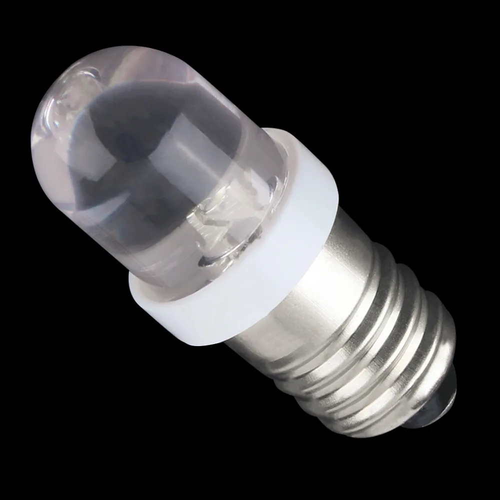 

2 pcs 100% brand new and high quality Low power consumption E10 LED Screw Base Indicator Bulb Cold White 6V DC