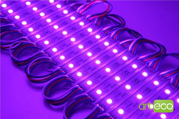 100 шт./лот DC12V 5050 3 светодиода светодиодный модуль RGB IP65 водонепроницаемый|led module