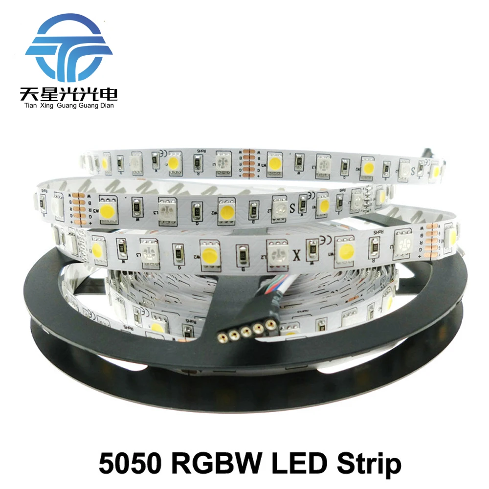 DC12V 5050 RGBW светодиодные полосы 5050 rgbww LED 60leds/M 5 м/лот гибкие светодиодные полосы waterprood и не водонепроницаемый