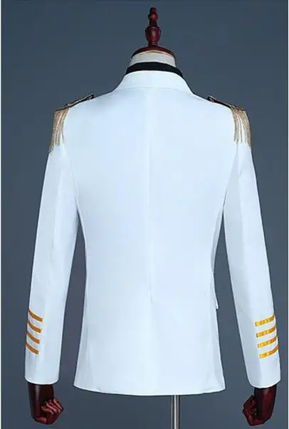 Мужской двубортный костюм в английском стиле с кисточками Epaulet формальные