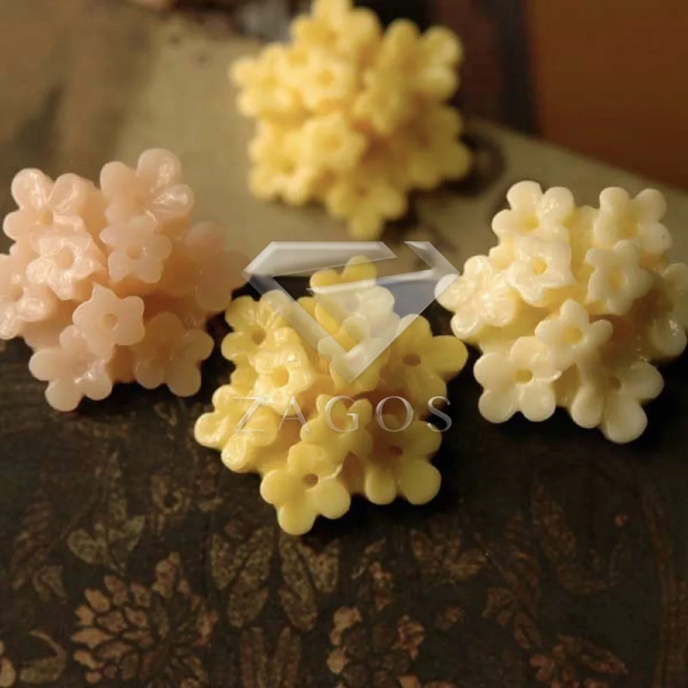 

3/4Pcs Resin Vintage Style Flowers Flat Back Cabochon 21x19x8mm For Jewelry Accessories Wholesale RB0544