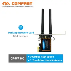 802,11 b/g/n 300 Мбит/с 18dBm Беспроводной Wi-Fi PCI-E Экспресс адаптер Desktop карты для Windows 10 Совместимость слот PCI-E X1/X4/X8/X16