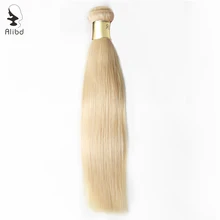 Alibd#613 светлые прямые человеческие волосы, пряди 1 шт./лот, бразильские натуральные волосы