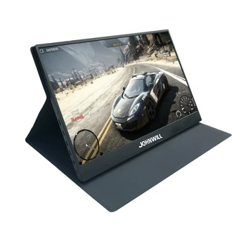 

13.3 Inch 1920*1080 IPS HD&Slim Portable Gaming Monitor PC LED Aluminum Shell,Leather Stand 2 Mini HDMI Port Computer display