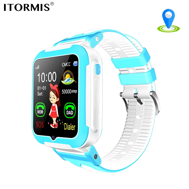 ITORMIS Bluetooth детские GPS Смарт часы с sim картой сенсорным экраном AGPS LBS местоположение