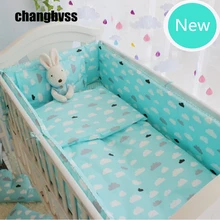 Мягкий зеленый комплект постельного белья для кроватки, постельные принадлежности для новорожденных, одеяло, подушка, бамперы, подстилка для кроватки, бампер для детской кроватки, постельное белье